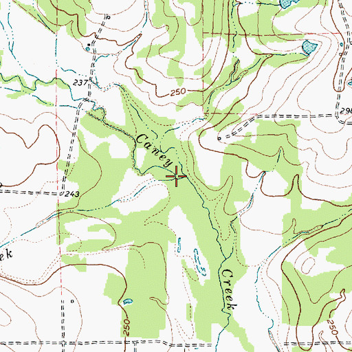 Topographic Map of Sand Creek, TX