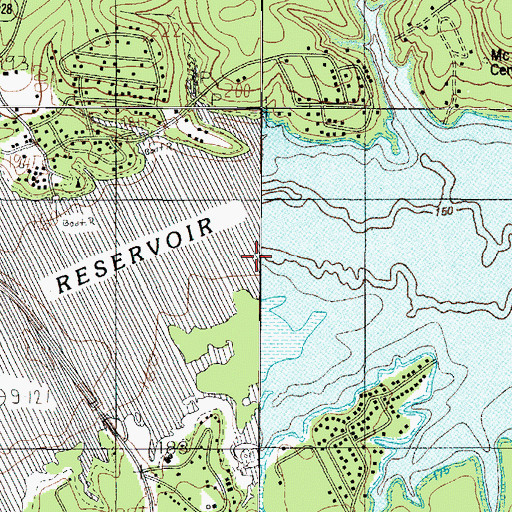 Topographic Map of Sixmile Creek, TX