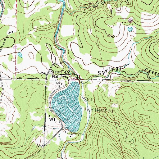Topographic Map of Spring Creek, TX