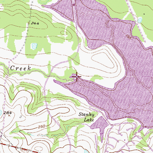 Topographic Map of Stewart Creek, TX