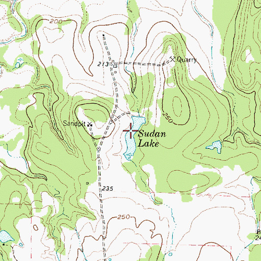 Topographic Map of Sudan Lake, TX