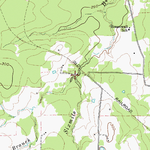 Topographic Map of Thompson Creek, TX