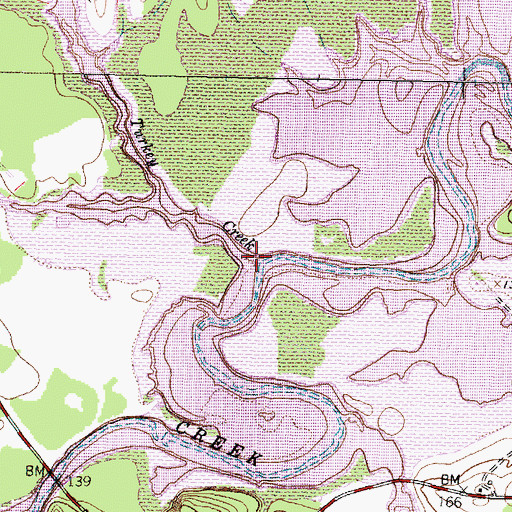 Topographic Map of Turkey Creek, TX