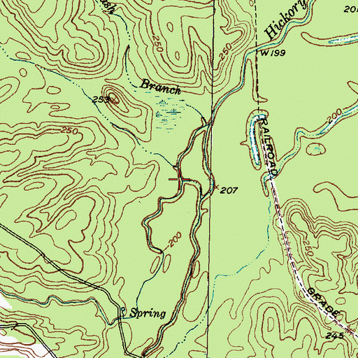 Topographic Map of Walnut Creek, TX
