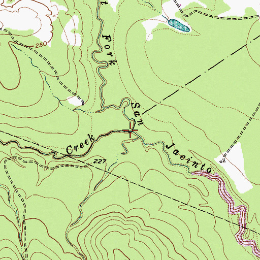 Topographic Map of West Sandy Creek, TX