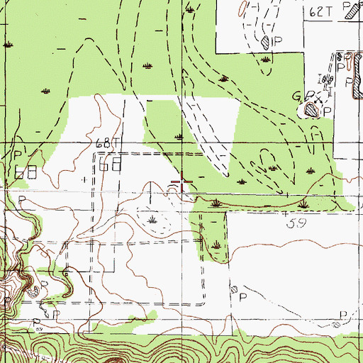 Topographic Map of Bryants Marsh, TX