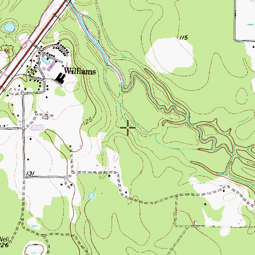 Topographic Map of Gladstell, TX