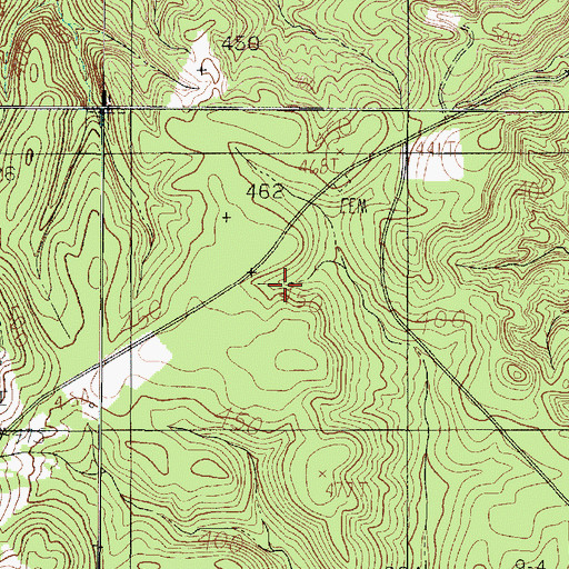 Topographic Map of Sabine National Forest, TX