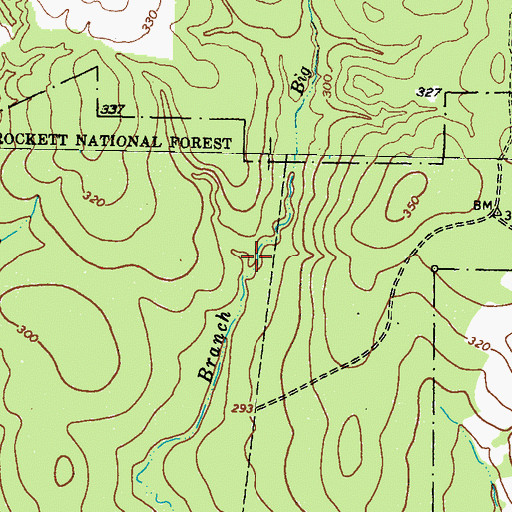 Topographic Map of Old Shady Grove Cemetery, TX