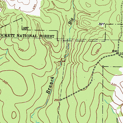 Topographic Map of Old Shady Grove Baptist Church (historical), TX