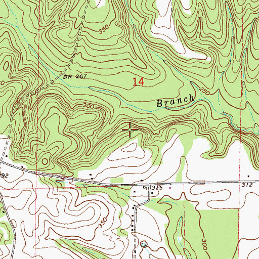Topographic Map of Union Grove Cemetery, AL