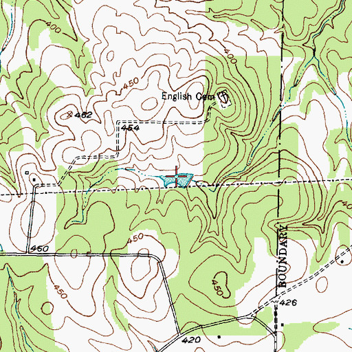 Topographic Map of Wolf Lake, TX