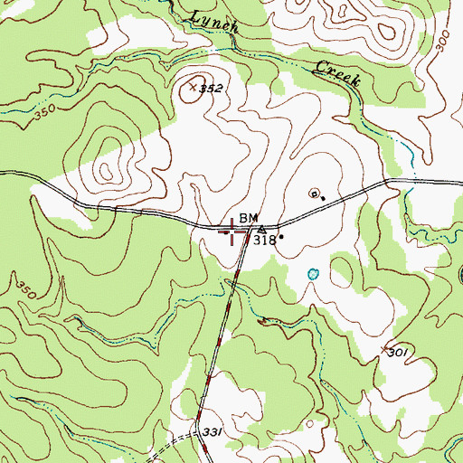 Topographic Map of Hall Church (historical), TX