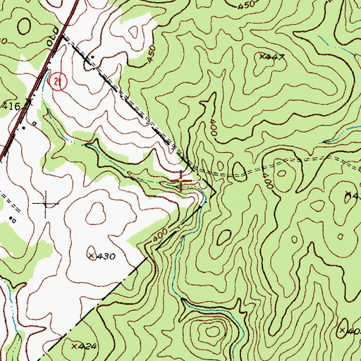 Topographic Map of Ferrell Branch Spring, TX