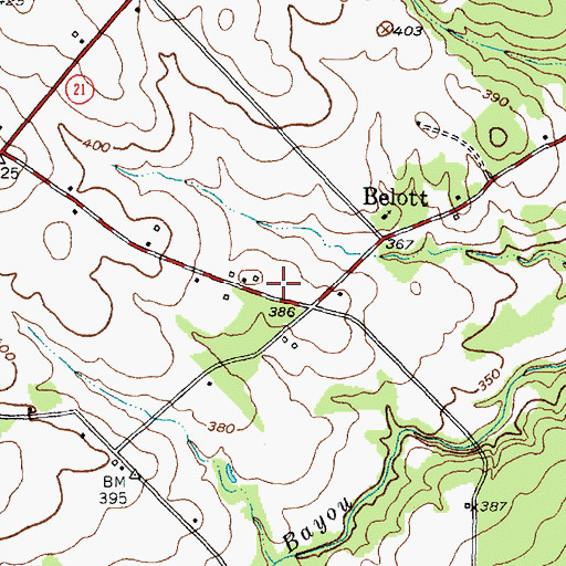 Topographic Map of Lockey Gin (historical), TX