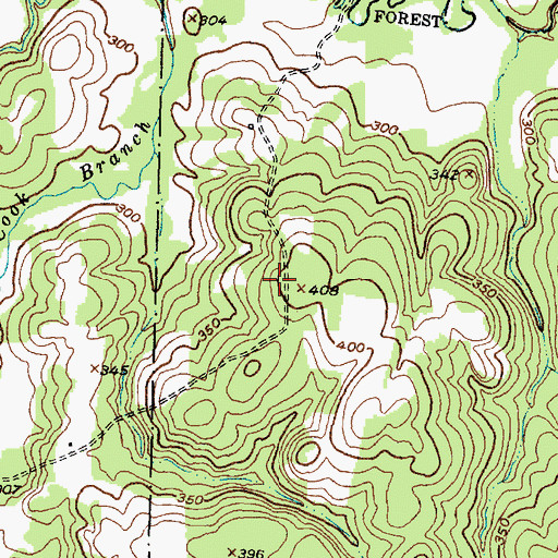 Topographic Map of Edens-Madden Massacre Site, TX