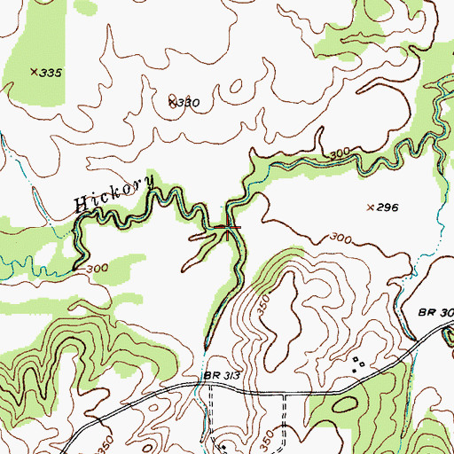 Topographic Map of Hayman Creek, TX