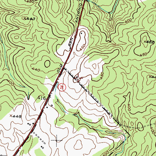 Topographic Map of Viola School (historical), TX