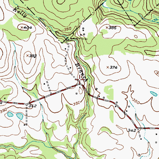 Topographic Map of Old Enterprise School (historical), TX