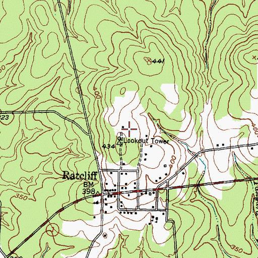 Topographic Map of Old Cemetery, TX