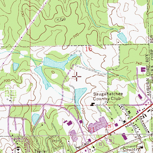 Topographic Map of Village Hills, AL