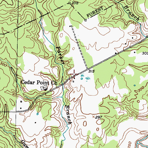 Topographic Map of Parker Private School (historical), TX