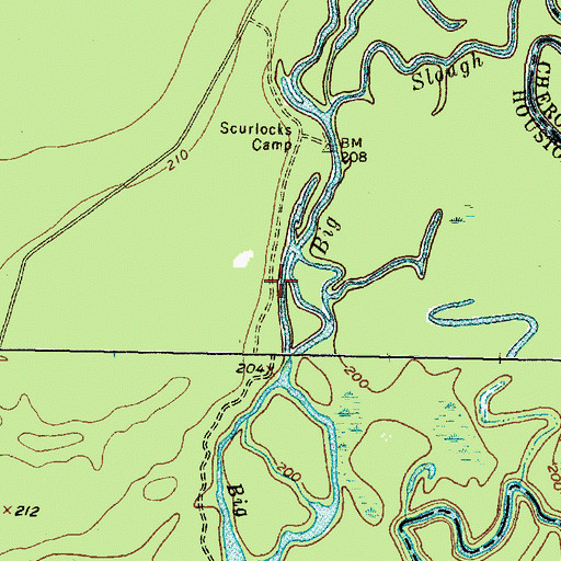 Topographic Map of Pole Crossing, TX