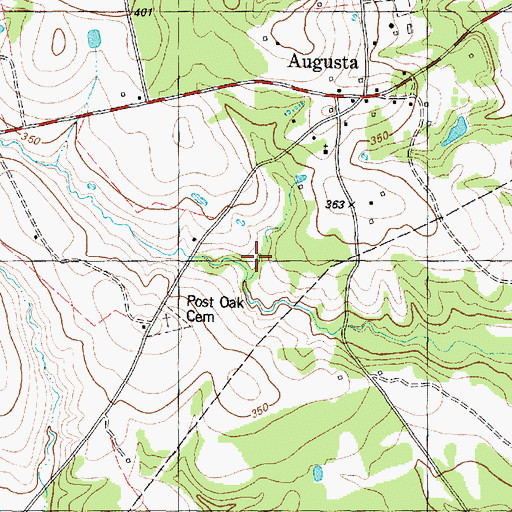 Topographic Map of Story Branch, TX