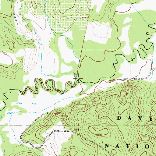 Topographic Map of Moore Branch, TX