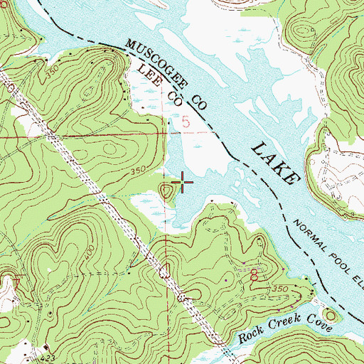 Topographic Map of Walts Landing, AL