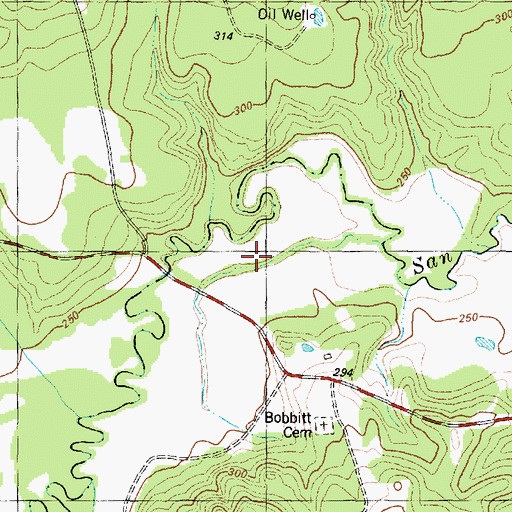 Topographic Map of Bobbitt Lake, TX