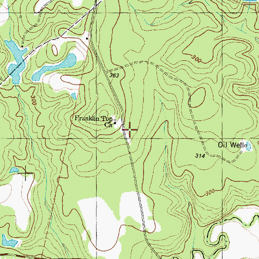 Topographic Map of Wall Cemetery, TX