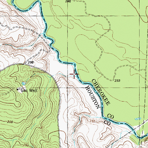 Topographic Map of Bodenhamer Creek, TX