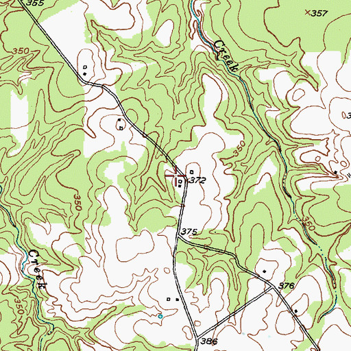 Topographic Map of Harrison Town, TX