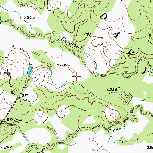 Topographic Map of Sugar Mounds, TX