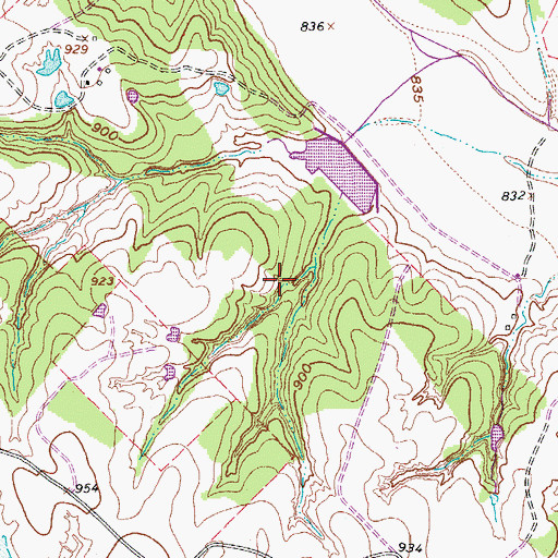 Topographic Map of Cottonwood Lake, TX