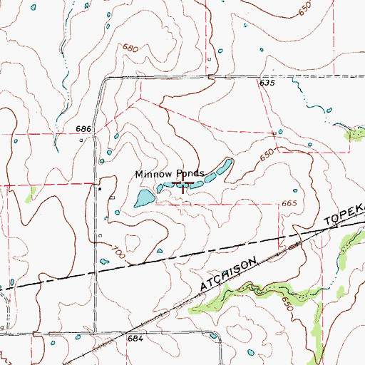 Topographic Map of Minnow Ponds, TX