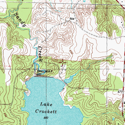Topographic Map of Caddo Work Center, TX