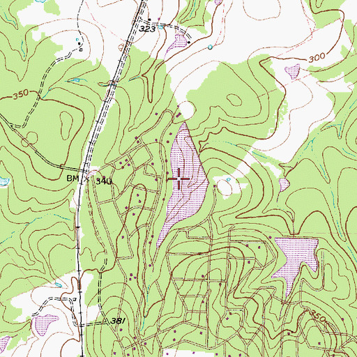 Topographic Map of Arrowead Lake, TX