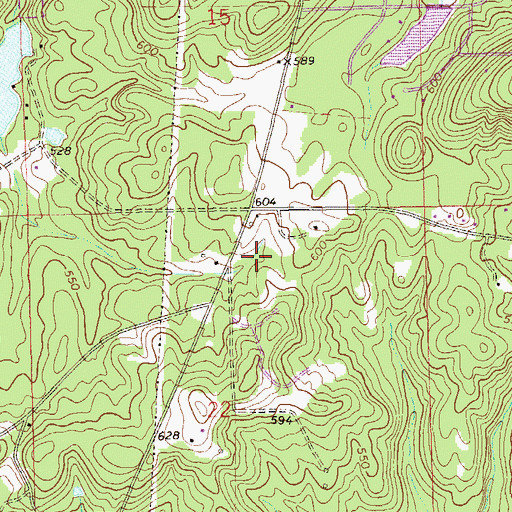 Topographic Map of Whatley Mill, AL