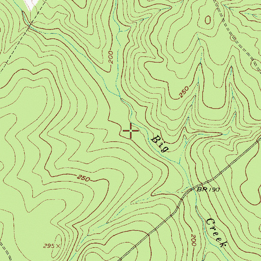 Topographic Map of Big Creek Scenic Area, TX