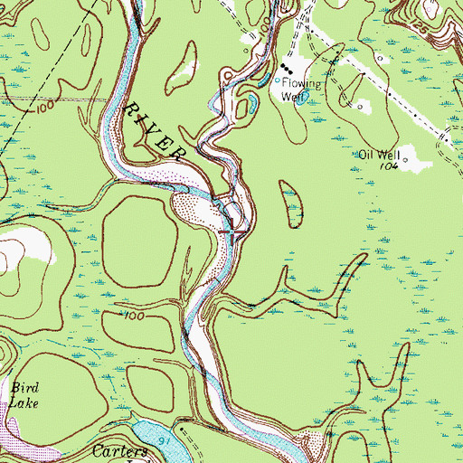 Topographic Map of Crystal Creek, TX