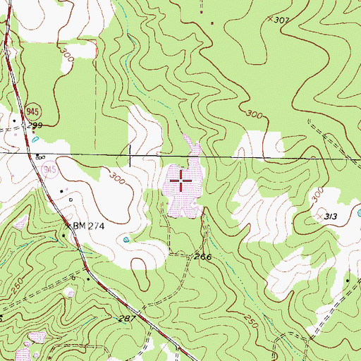 Topographic Map of Lake Magnolia, TX