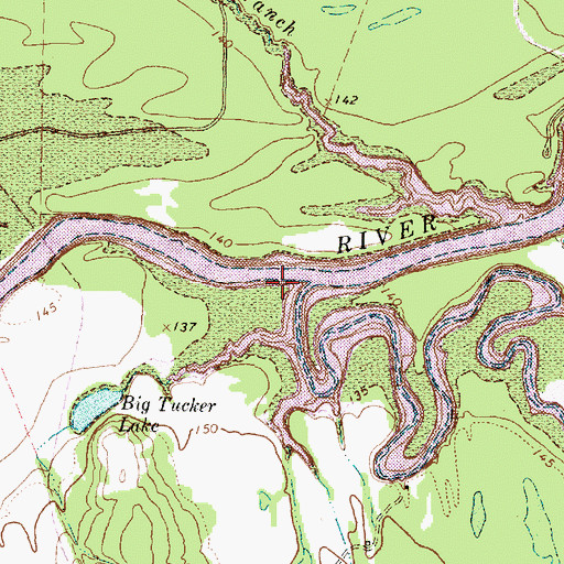 Topographic Map of Nelson Creek, TX