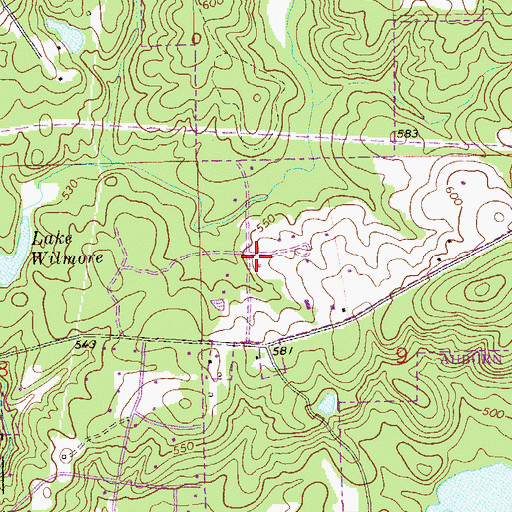 Topographic Map of Windway, AL