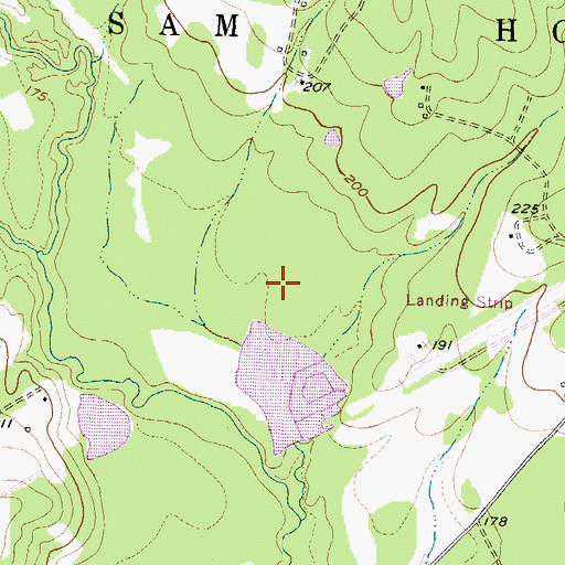 Topographic Map of Lake Baygall, TX