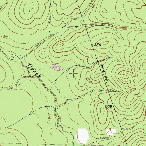Topographic Map of Kellys Pond Recreation Site, TX