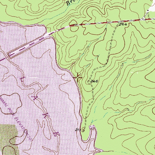 Topographic Map of Cagle Recreation Site, TX