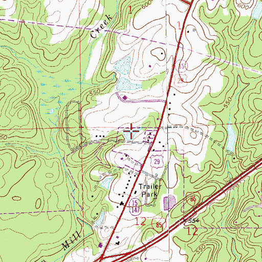 Topographic Map of Yeagers Pond, AL