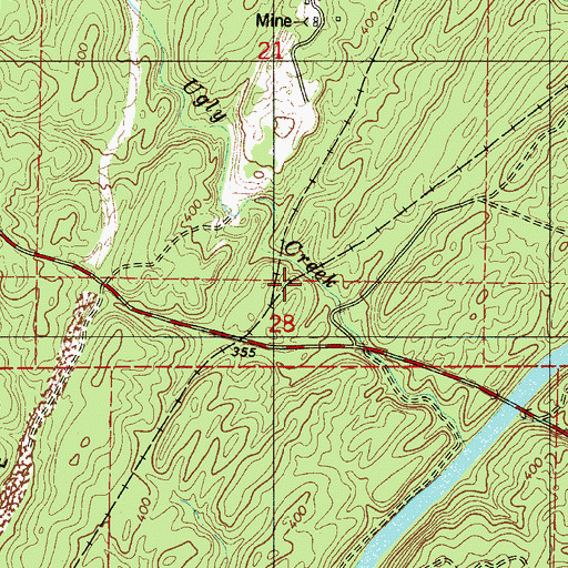 Topographic Map of Ardela (historical), AL